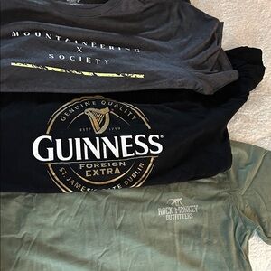Guinness Black Tee with Gold Accents